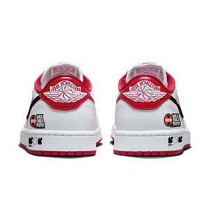 Jordan Air Jordan 1 Durable Breathable Low-Top Vintage Basketball Shoes Unisex White Red 3 2751156