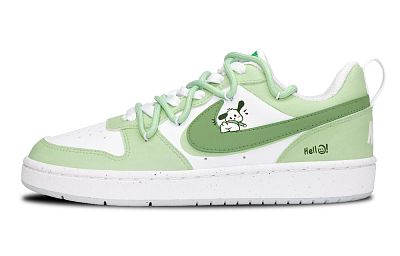 Nike Court Borough Anti Slip Wear Resistant Low Top Skateboard Shoes GS Light Green