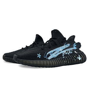 Adidas Originals Yeezy Boost 350 V2 Low-Top Casual Shoes Unisex Black Blue 2 2751337
