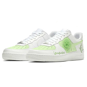 Nike Air Force 1 Skateboard Shoes Men's Low top White/Green 2 2751567