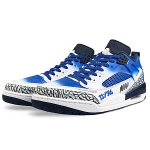 Jordan Spizike Cushioning Anti-Slip And Wear-Resistant Low-Top Vintage Basketball Shoes Men's Blue White 2 2751622