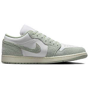 Jordan Air Jordan 1 Cushioning Anti-Slip And Wear-Resistant Low-Top Vintage Basketball Shoes Men's White Green 2 2751725