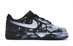 Nike Air Force 1 Skateboard Shoes Unisex Low top Silver/Black 2 2751744