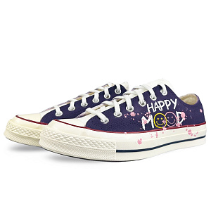 Converse 1970s Anti-Slip Wear-Resistant Low-Top Canvas Shoes Unisex Purple White 2 2751764