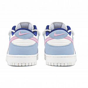 Nike Dunk Blueberry Pink Chiffon Durable Breathable Low-Top Skateboard Shoes Women's Pink Blue 3 2751772