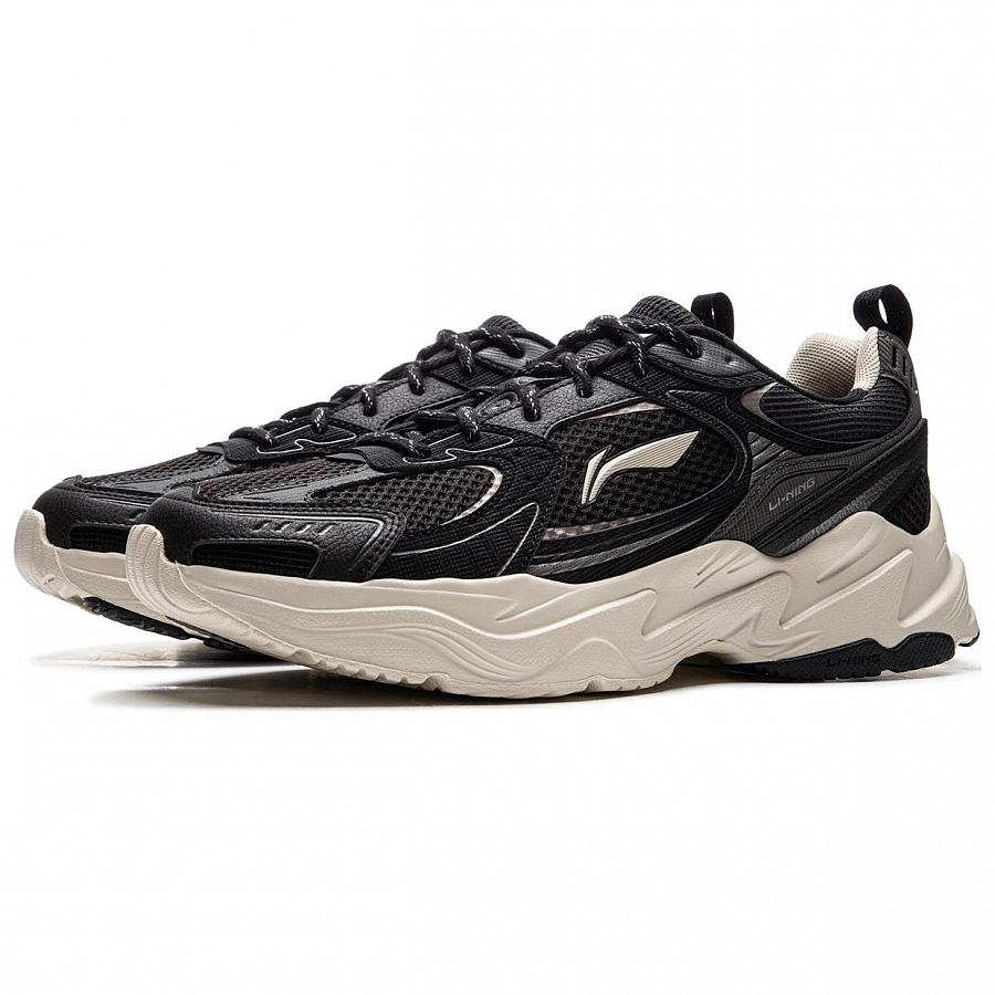LiNing Meteor 2K Cushioning, Slip Resistant, Abrasion Resistant Support Low Top Chunky Sneakers Men's Black купить в интернет-магазине Yoocart с быстрой доставкой по России.
