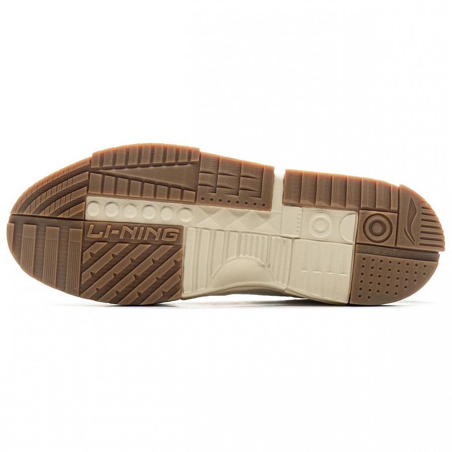 LiNing Li Cheng Slip-Resistant Cushioning Wear-Resistant Low-Top Skateboard Shoes Men's White Umber