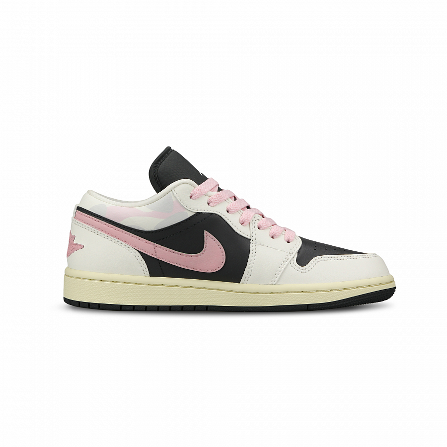 Jordan Air Jordan 1 Cushioning Anti-Slip And Wear-Resistant Low-Top Vintage Basketball Shoes Women's Black White Pink купить в интернет-магазине Yoocart с быстрой доставкой по России.
