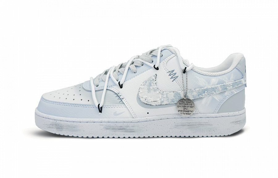 Nike Court Vision 1 Slip Resistant Abrasion Resistant Low top Skateboard Shoes Men's Blue Gray купить в интернет-магазине Yoocart с быстрой доставкой по России.