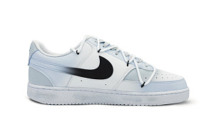 Nike Court Vision 1 Anti-Slip Wear-Resistant Low-Top Skateboard Shoes Men's Blue Gray 1 2752592