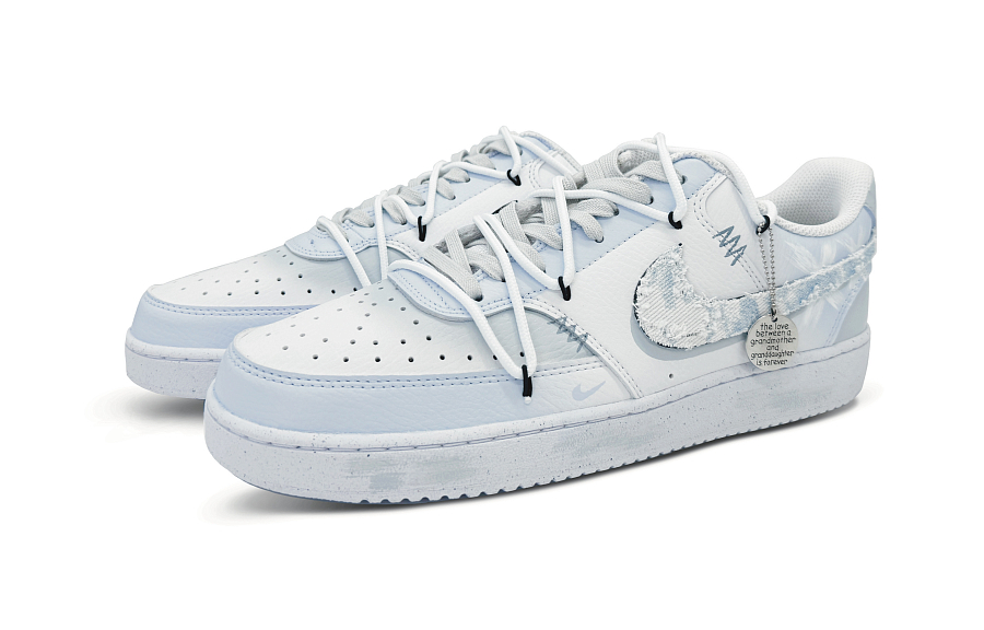 Nike Court Vision 1 Slip Resistant Abrasion Resistant Low top Skateboard Shoes Men's Blue Gray купить в интернет-магазине Yoocart с быстрой доставкой по России.