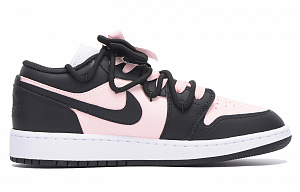 Jordan Air Jordan 1 Chestnut Slip-Resistant Full-Coverage Breathable Low-Top Vintage Basketball Shoes GS Black Pink 1 2752641