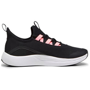 PUMA Slip Resistant, Abrasion Resistant, Breathable Low Top Casual Running Shoes Women's Black Pink White 1 2752695