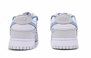 Nike Dunk Skateboard Shoes Unisex Low-Top Gray White/Blue 3 2752733