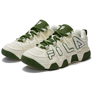 FILA FUSION Puffy Shoes Cushioning, Wear Resistant Low top Vintage Basketball Shoes Men's White 1 2752763