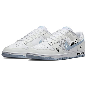 Nike Dunk Slip-Resistant Cushioning Wear-Resistant Low-Top Skateboard Shoes Men's White Blue 2 2752841