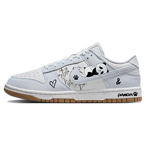 Nike Dunk Slip-Resistant Cushioning Wear-Resistant Low-Top Skateboard Shoes Women's White Blue
