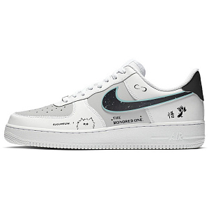 Nike Air Force 1 Skateboard Shoes Women's Low top Black/Gray/White