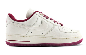 Nike Air Force 1 Low-Top Skateboard Shoes Women's White Red 1 2752887