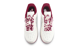 Nike Air Force 1 Low-Top Skateboard Shoes Women's White Red 3 2752889