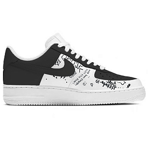 Nike Air Force 1 Anti-Slip Wear-Resistant Low-Top Skateboard Shoes Women's Black White 1 2752946