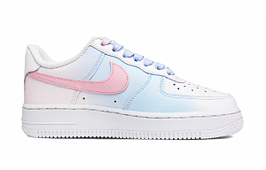 Nike Air Force 1 Skateboard Shoes Women's Low-Top Blue Pink/White 1 2753161