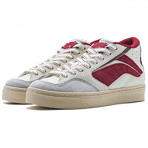 LiNing Wave 180 Anti-Slip Wear-Resistant Mid-Top Skateboard Shoes Women's White Red 2 2753311