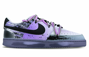 Nike Court Vision 1 Skateboard Shoes Men's Low top Black/Purple/Silver/White 1 2753386