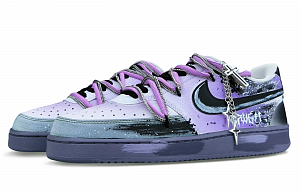 Nike Court Vision 1 Skateboard Shoes Men's Low top Black/Purple/Silver/White 2 2753387