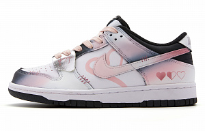 Nike Dunk Low Anti-Slip Wear-Resistant Low-Top Skateboard Shoes GS Black White Pink 1 2753408