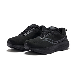 Saucony Cushioning Balance Low Top Training For Long Distance Running, City Commute Running Shoes Men's Black 2 2753442