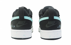 Nike Court Borough 2 Whisper Quick Dry Low top Skateboard Shoes Women's Black White Blue 3 2753502