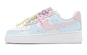 Nike Air Force 1 Low Air Force 1 Anti-Slip Wear-Resistant Low-Top Skateboard Shoes GS Blue Pink 1 2753622