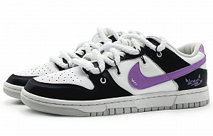 Nike Dunk 'Pure Platinum' Slip-Resistant Cushioning Abrasion-Resistant Low-Top Skateboard Shoes Men's Black Purple 3 2753859
