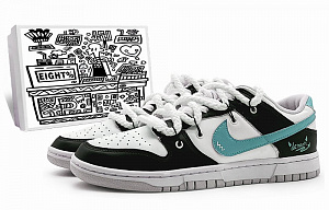 Nike Dunk 'Pure Platinum' Slip-Resistant Cushioning Abrasion-Resistant Low-Top Skateboard Shoes Men's Black Green