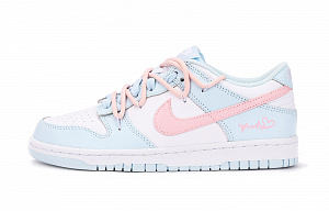 Nike Dunk Chestnut Slip-Resistant Coverage Low-Top Skateboard Shoes Women's Blue Pink 1 2755187