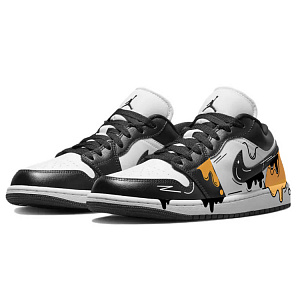 Jordan Air Jordan 1 Vintage Basketball Shoes Women's Low top Black/White 2 2755294