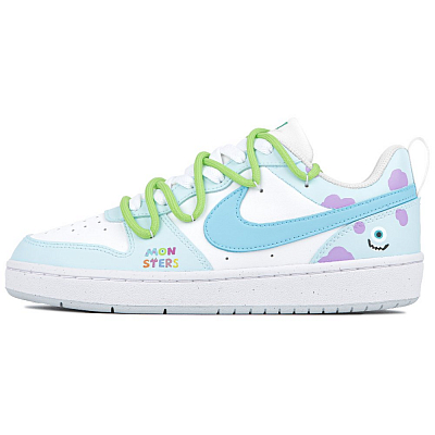 Nike Court Borough Low Gremlin Anti-Slip Wear-Resistant Low-Top Skateboard Shoes GS White Blue