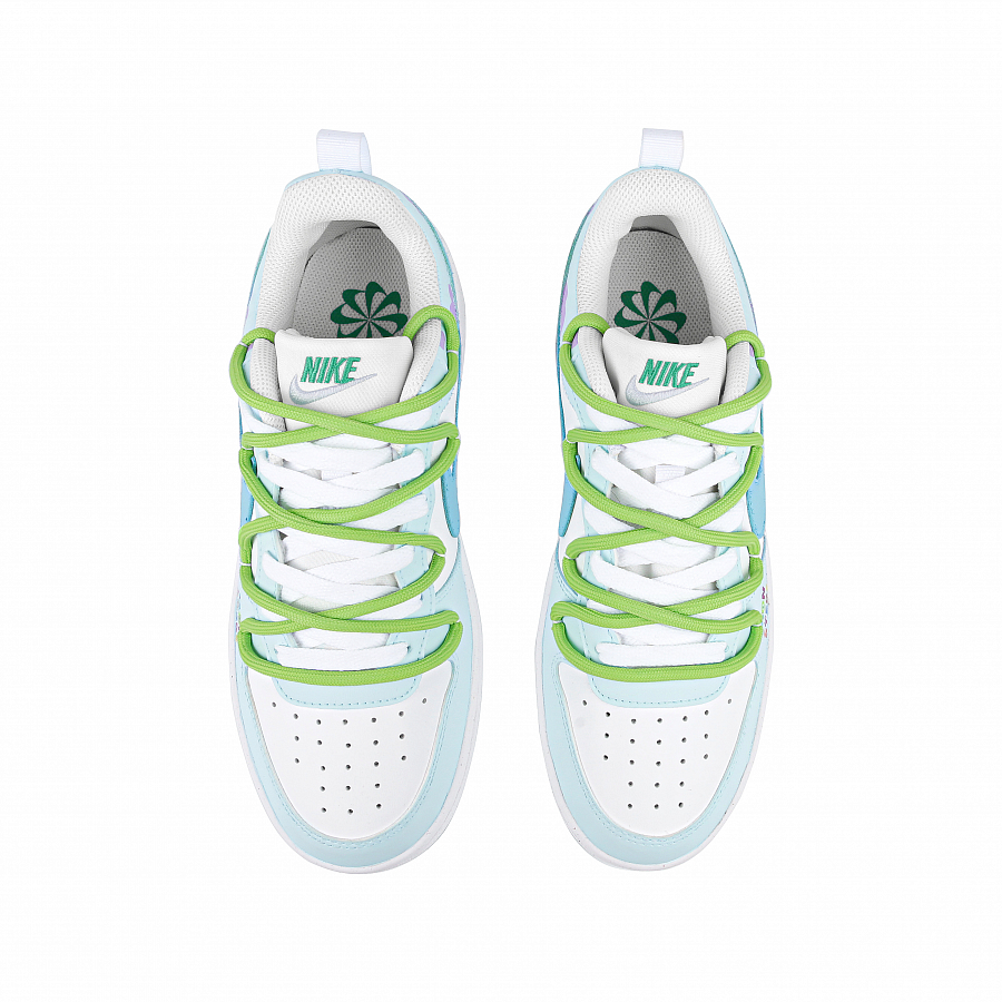 Nike Court Borough Low Gremlin Anti-Slip Wear-Resistant Low-Top Skateboard Shoes GS White Blue купить в интернет-магазине Yoocart с быстрой доставкой по России.