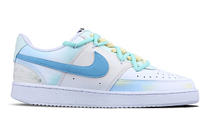 Nike Court Vision 1 Low Anti-Slip And Wear-Resistant Balance Low-Top Skateboard Shoes Men's Cyan 1 2756789