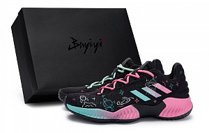 Adidas Pro Bounce 2018 Basketball Shoes Men's Low top Blue/Pink