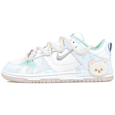 Nike Dunk Disrupt 2 Love Bear Anti Slip Wear Resistant Low Top Skateboard Shoes Women's White Blue Green