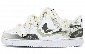 Nike Court Vision Low Skateboard Shoes Unisex Low top White/Green