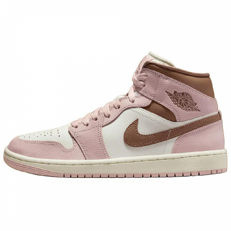Jordan Air Jordan 1 Anti-Slip Wear-Resistant Mid-Top Vintage Basketball Shoes Women's Pink White купить в интернет-магазине Yoocart с быстрой доставкой по России.