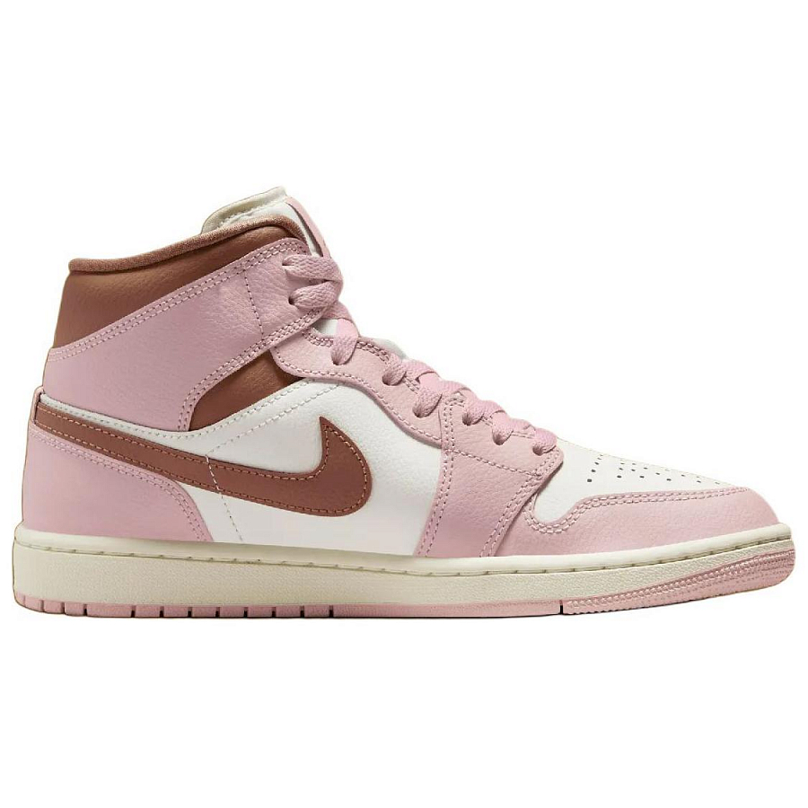 Jordan Air Jordan 1 Anti-Slip Wear-Resistant Mid-Top Vintage Basketball Shoes Women's Pink White купить в интернет-магазине Yoocart с быстрой доставкой по России.