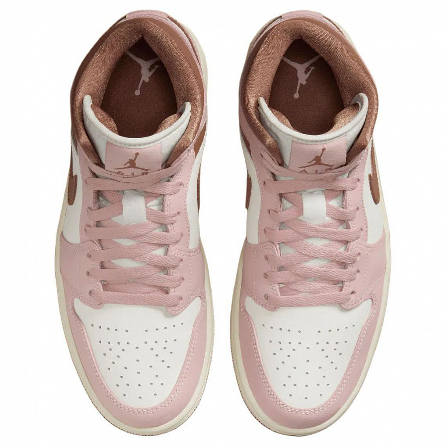 Jordan Air Jordan 1 Anti-Slip Wear-Resistant Mid-Top Vintage Basketball Shoes Women's Pink White купить в интернет-магазине Yoocart с быстрой доставкой по России.