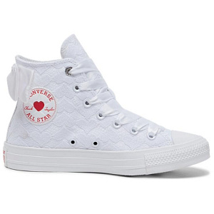 Converse All Star High top Canvas Shoes Unisex White Red 1 2757855