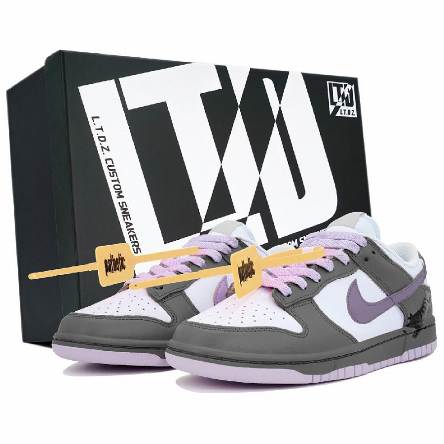 Nike Dunk 'Atmosphere Pink' LTDZ Night Travel Gray Cat, Box Slip Resistant Low Top Skateboard Shoes Women's Gray Purple купить в интернет-магазине Yoocart с быстрой доставкой по России.