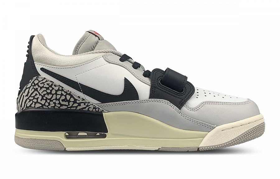 Jordan Legacy 312 Moisture Wicking Coverage Quick Dry Low Top Vintage Basketball Shoes GS Black White Gray купить в интернет-магазине Yoocart с быстрой доставкой по России.