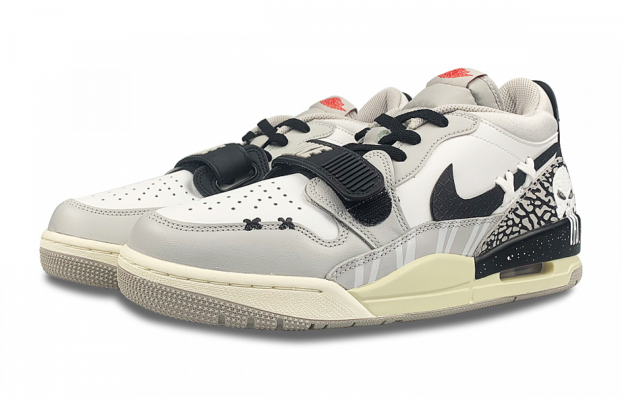 Jordan Legacy 312 Moisture Wicking Coverage Quick Dry Low Top Vintage Basketball Shoes GS Black White Gray купить в интернет-магазине Yoocart с быстрой доставкой по России.